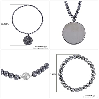 Set of 2 - Terahertz Necklace (20 Inches) and Bracelet (7-7.50In) in Rhodium Over Sterling Silver 310.00 ctw