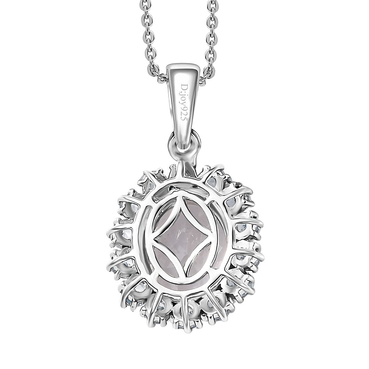 Brazilian Petalite and Multi Gemstone Sea Pendant Necklace 20 Inches in Rhodium Over Sterling Silver 4.30 ctw