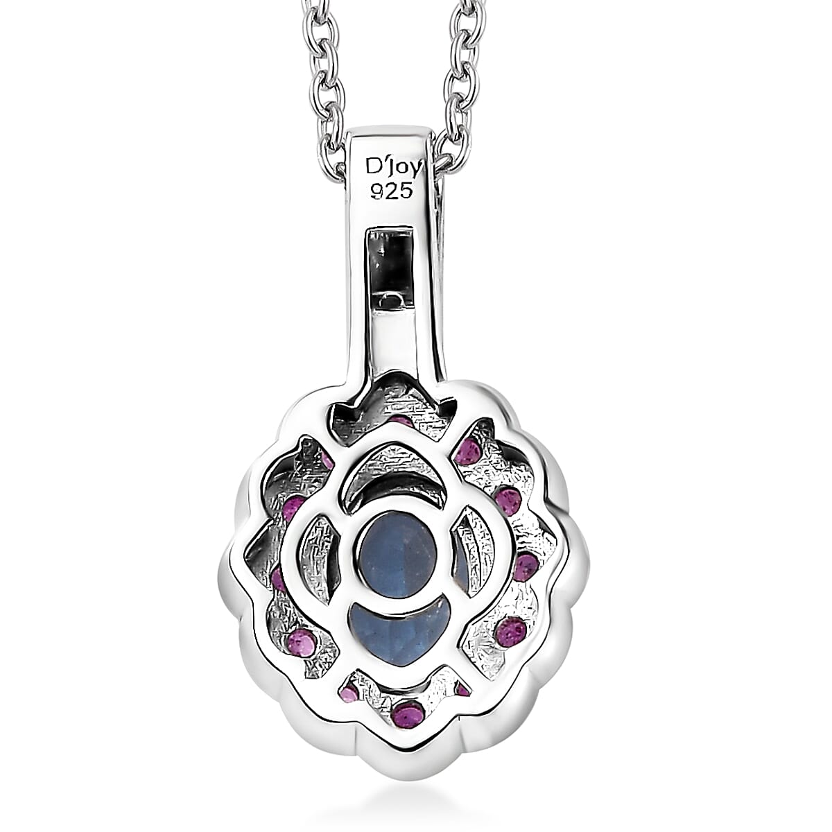 Santa Maria Aquamarine and Multi Gemstone Daisy Floral Pendant Necklace 20 Inches in Rhodium Over Sterling Silver 1.20 ctw