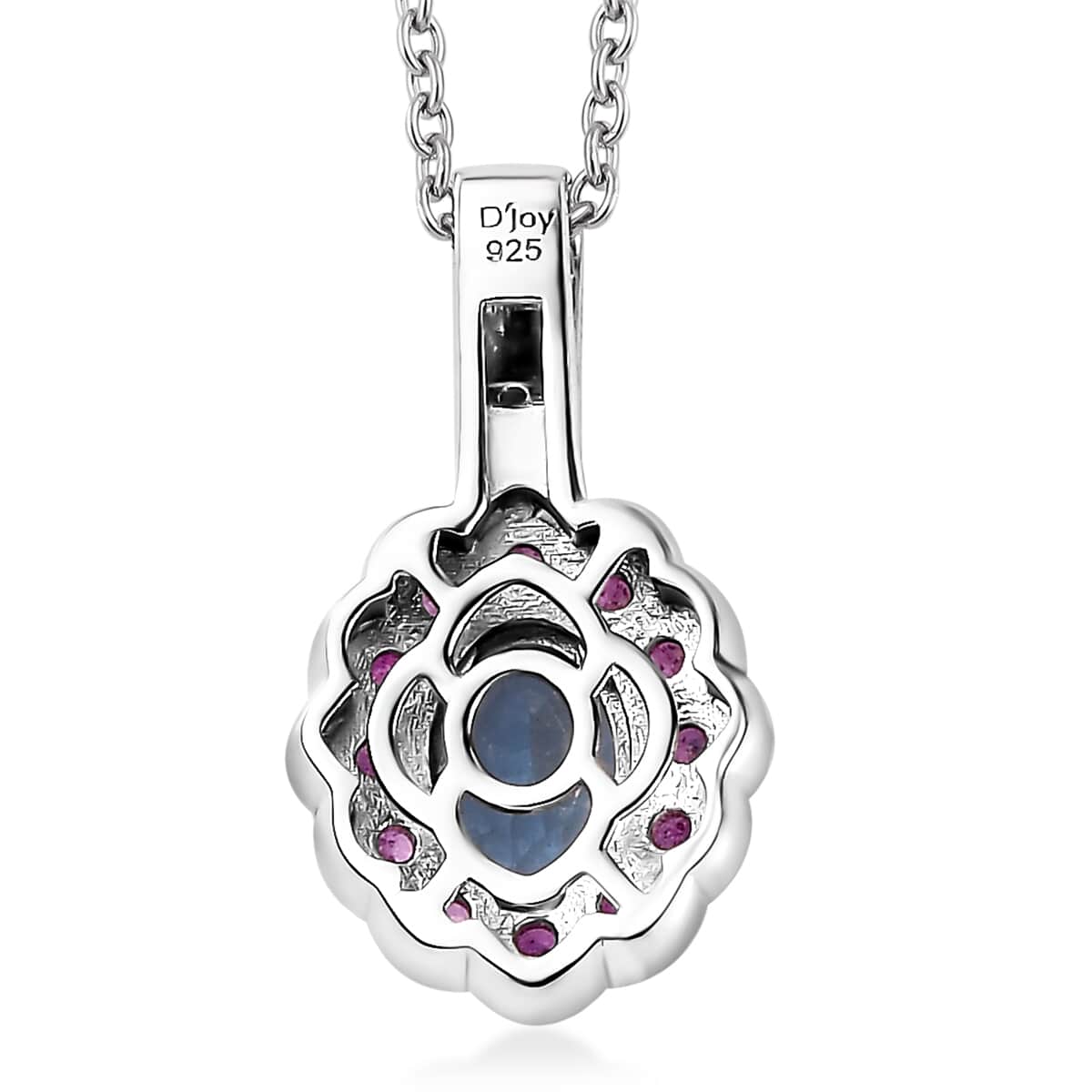 Santa Maria Aquamarine and Multi Gemstone Daisy Floral Pendant Necklace 20 Inches in Rhodium Over Sterling Silver 1.20 ctw image number 4