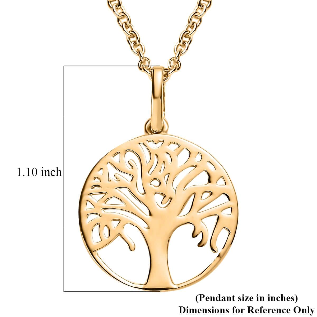 Sterling Silver Tree Necklace - Gold-Plated outlet