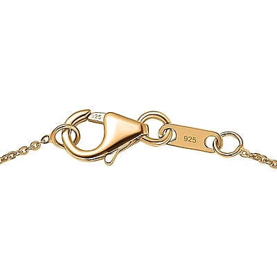 AAA Turkizite and White Zircon Halo Pendant Necklace 20 Inches in 18K Vermeil Yellow Gold Over Sterling Silver 0.90 ctw
