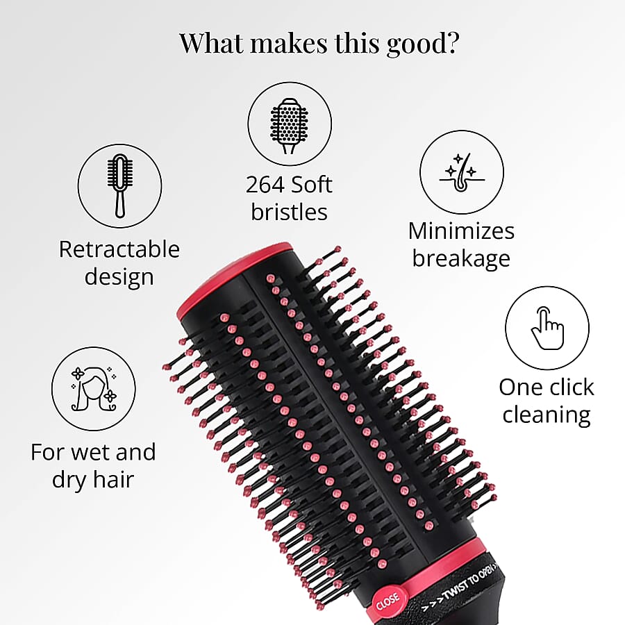 Set of 2 Portable Easy Clean Rotating Comb - Navy and Blue