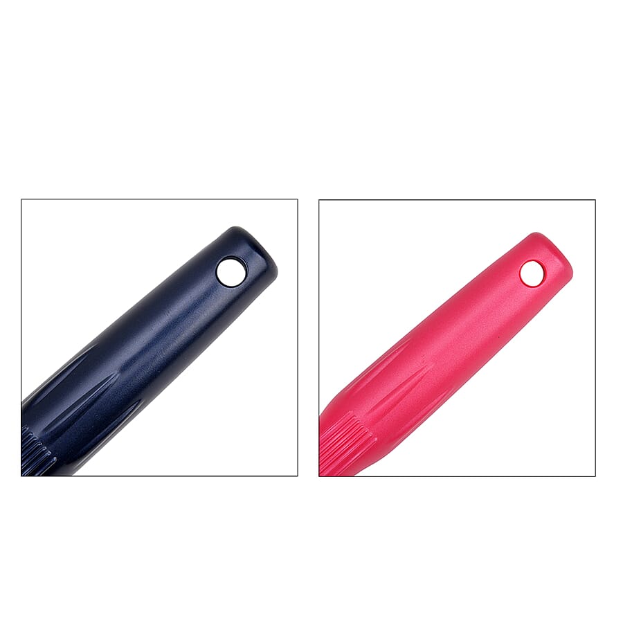 Set of 2 Portable Easy Clean Rotating Comb - Navy and Blue