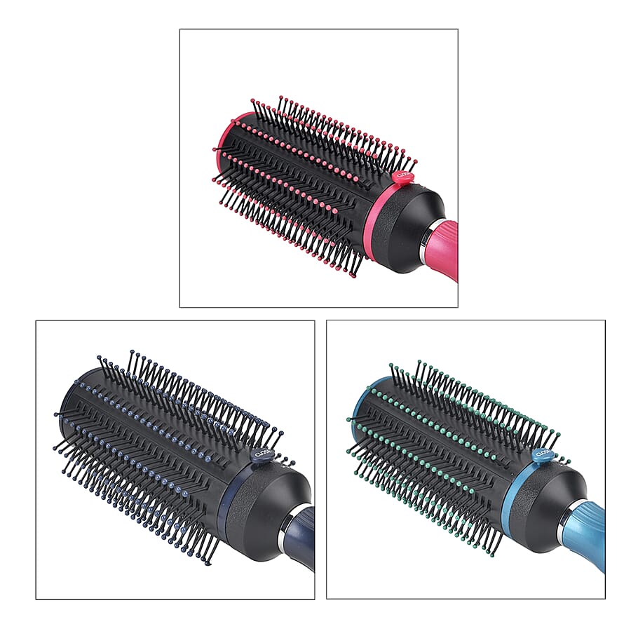 Set of 3 Portable Easy Clean Rotating Comb - Navy, Blue and Brown