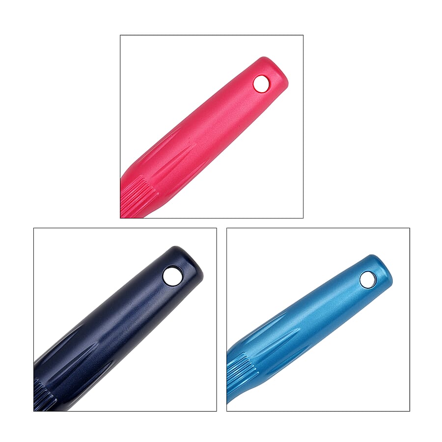 Set of 3 Portable Easy Clean Rotating Comb - Navy, Blue and Brown
