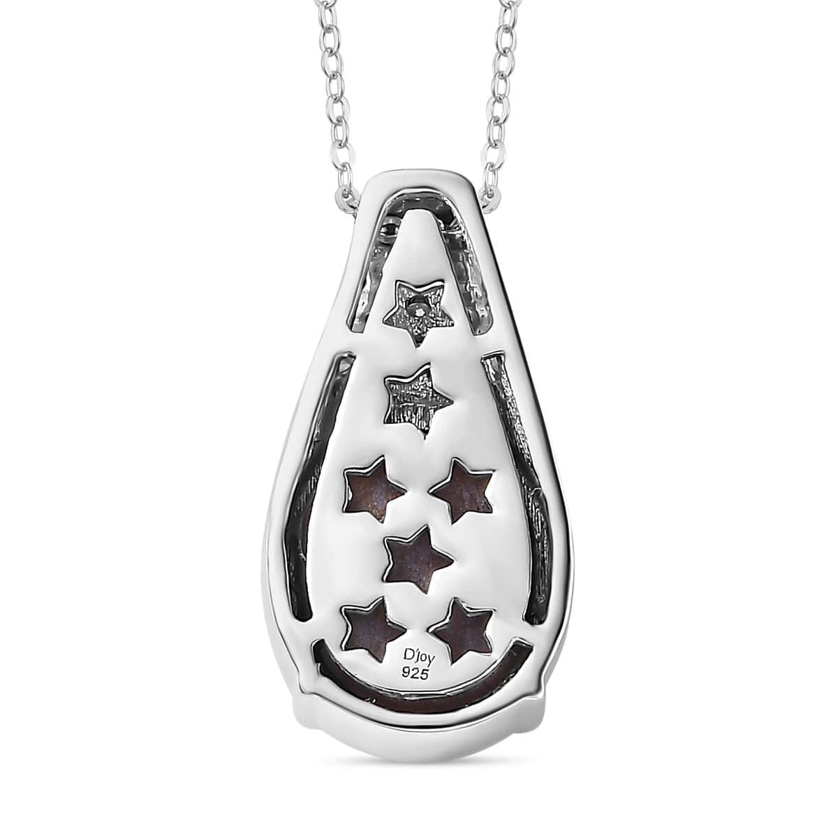 Indian Star Ruby and Moissanite Starry Night Pendant Necklace 20 Inches in Rhodium Over Sterling Silver 10.00 ctw image number 4