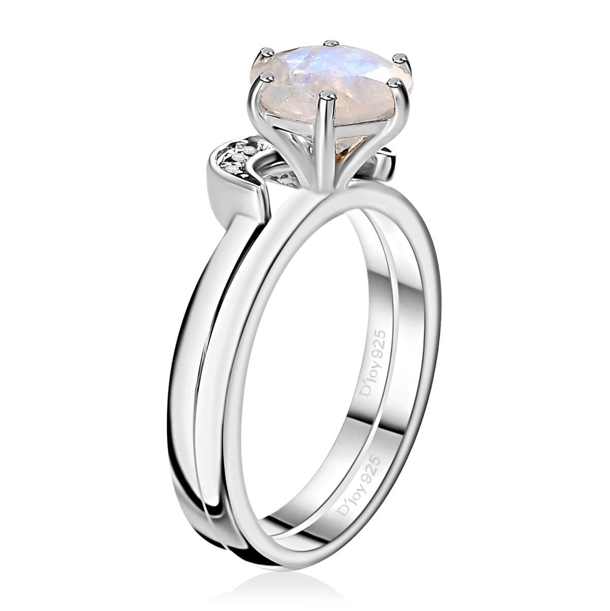 Moon Glow Moonstone White deals Zircon Ring.