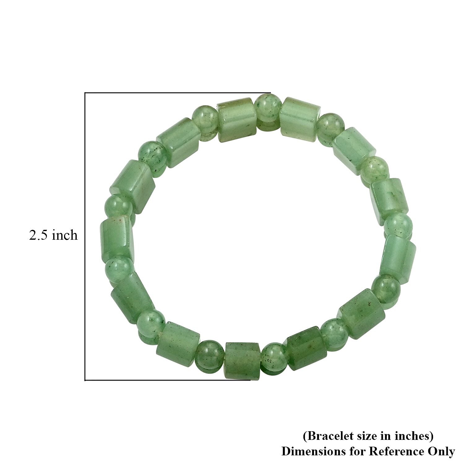 Set of 2 Green Aventurine and Red Aventurine Beaded Stretch Bracelet 302.50 ctw