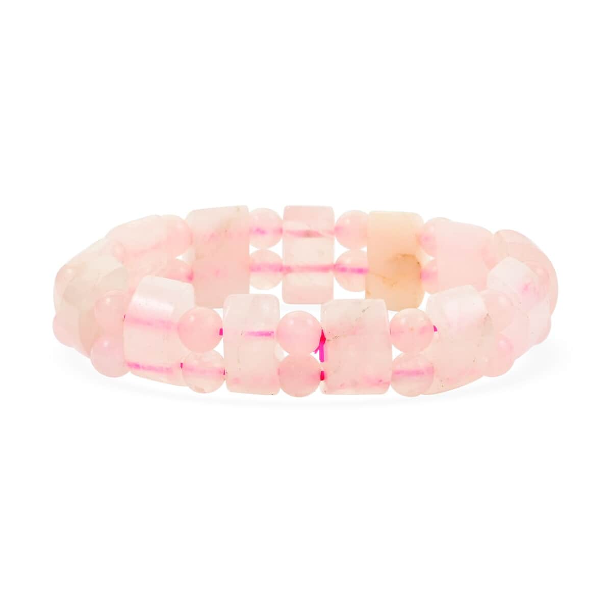 Set of 2 Rose Quartz and Amethyst Stretch Bracelet 276.00 ctw image number 2