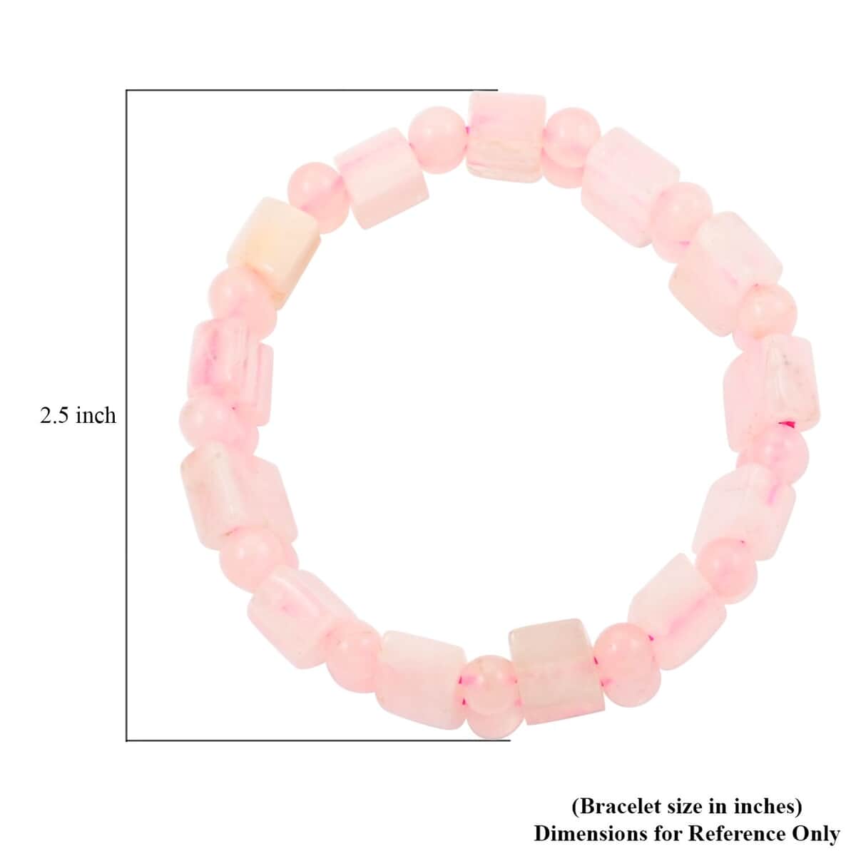 Set of 2 Rose Quartz and Amethyst Stretch Bracelet 276.00 ctw image number 4