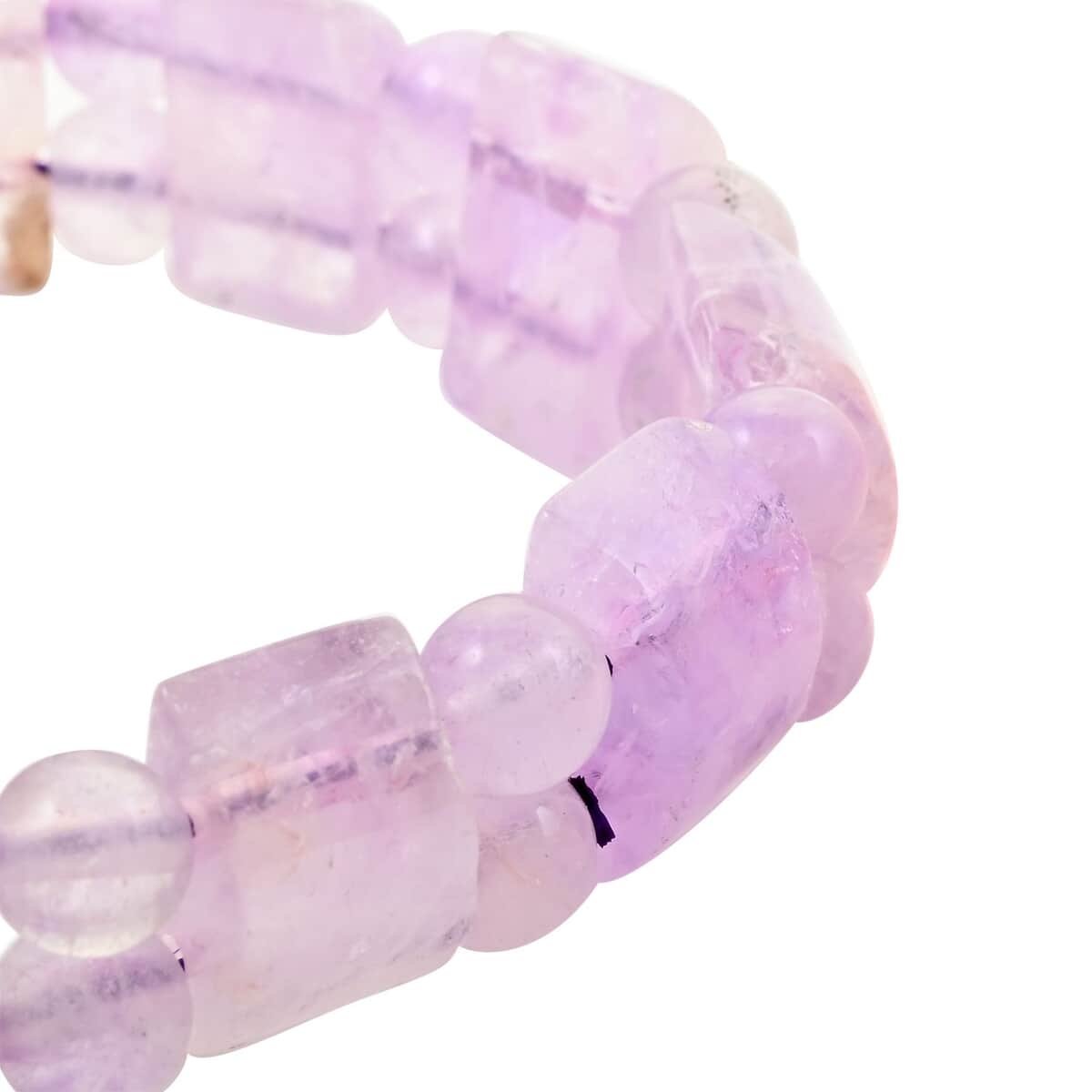 Set of 2 Rose Quartz and Amethyst Stretch Bracelet 276.00 ctw image number 6