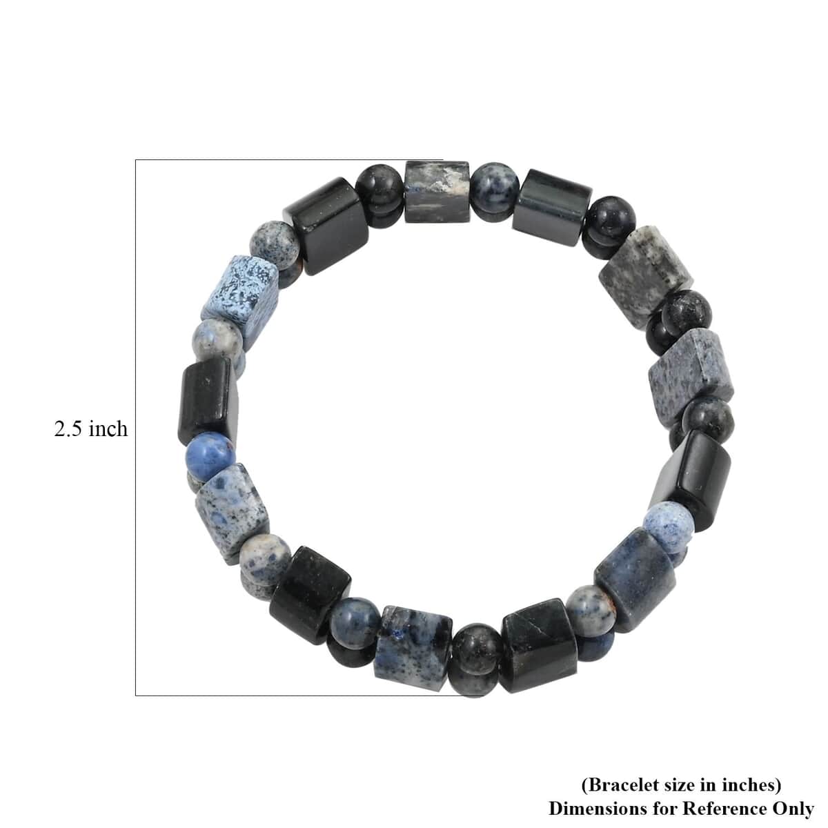 Set of 2 Multi Gemstone and Dumortierite Stretch Bracelet 282.50 ctw image number 7