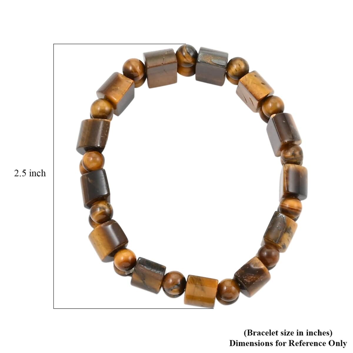 Set of 2 Dragon Jasper and Tigers Eye Beaded Stretch Bracelet 287.00 ctw image number 4