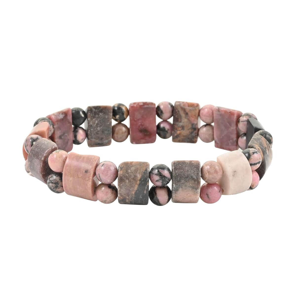 Set of 2 Rhodonite and Ocean Jasper Beaded Stretch Bracelet 314.50 ctw image number 3