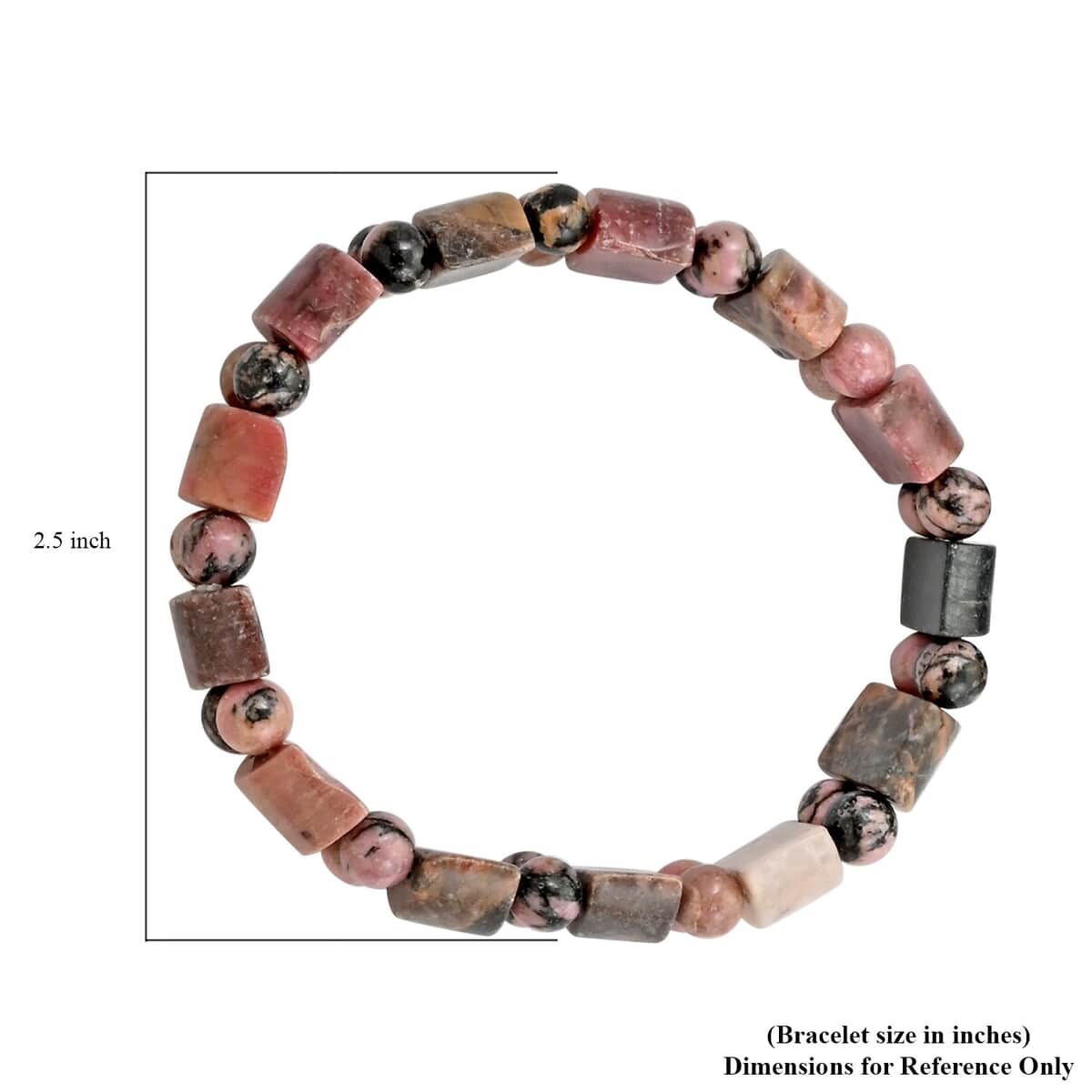 Set of 2 Rhodonite and Ocean Jasper Beaded Stretch Bracelet 314.50 ctw image number 5