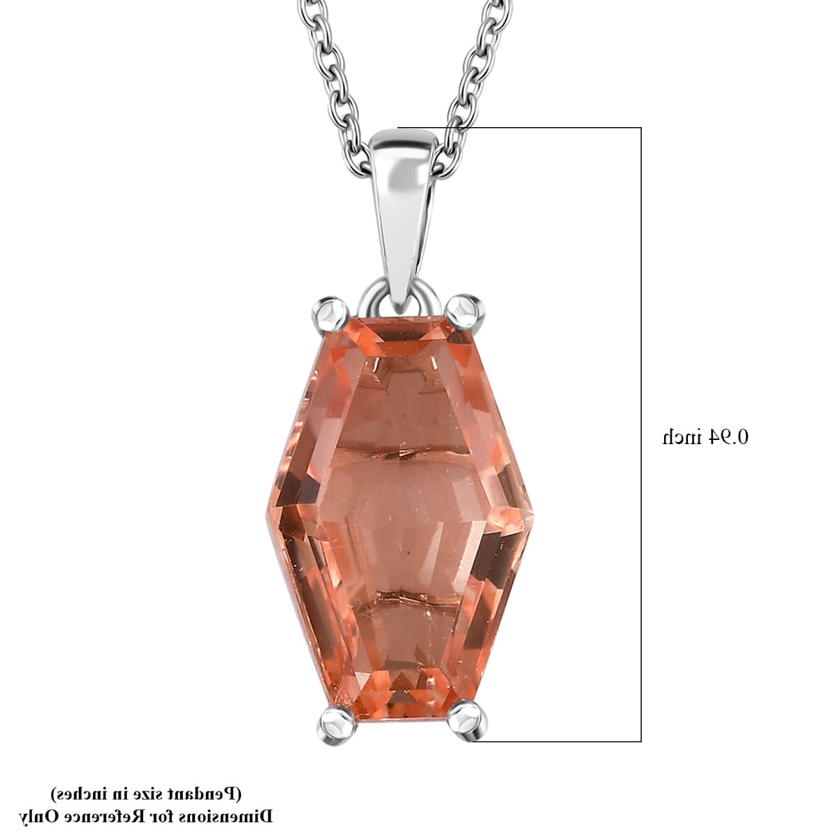 Morganique Quartz (Triplet) Elongated Pendant Necklace 20 Inches in Rhodium Over Sterling Silver 6.50 ctw image number 5