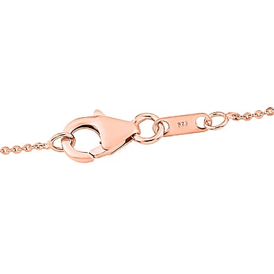 Premium Mahenge Spinel and Diamond Modern Glamour Pendant Necklace 20 Inches in 18K Vermeil Rose Gold Over Sterling Silver 0.65 ctw