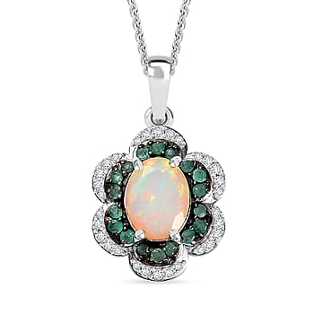 Ethiopian Welo Opal & Kagem Zambian Emerald - Product card gallery slide 1 (9432215388415)