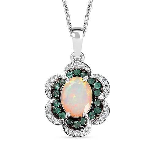 Ethiopian Welo Opal & Kagem Zambian Emerald - Product card gallery slide 1 (9432215388415)