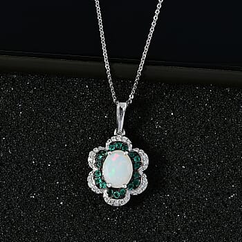 Ethiopian Welo Opal & Kagem Zambian Emerald - Product card gallery slide 3 (9432215388415)