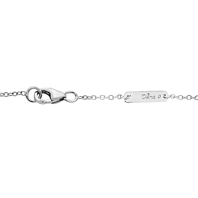 Clarte Sable Collection Moissanite Pendant Necklace 18 Inches in Platinum Over Sterling Silver 0.20 ctw