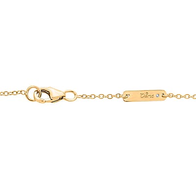 Clarte Kaleidoscope Collection Multi Sapphire and Moissanite Pendant Necklace 18 Inches in Vermeil Yellow Gold Over Sterling Silver 0.25 ctw