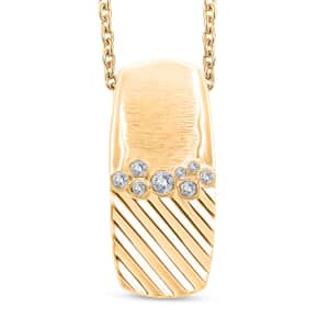 Clarte Kaleidoscope Collection Moissanite Pendant Necklace 18 Inches in Vermeil Yellow Gold Over Sterling Silver 0.20 ctw