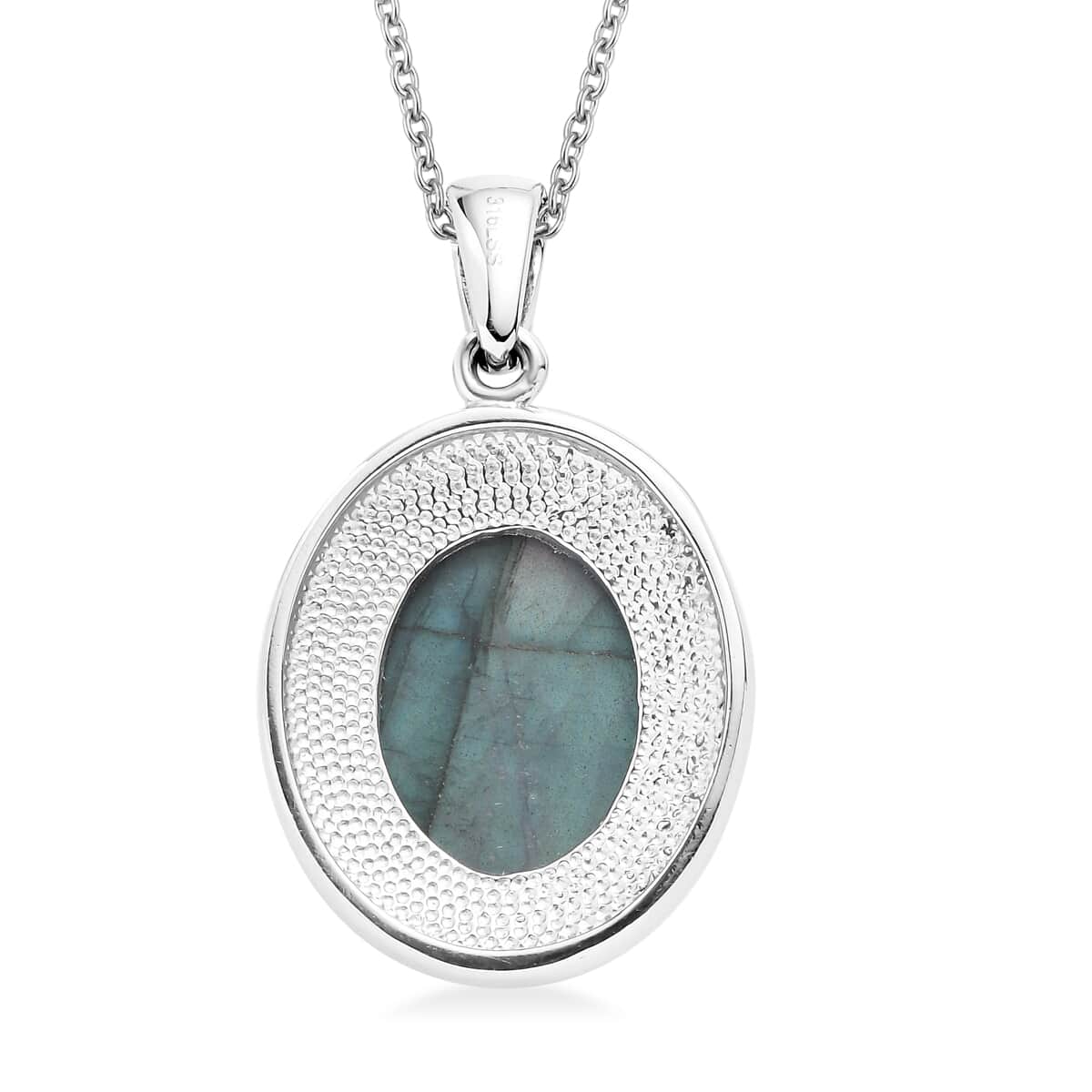 Karis Malagasy Labradorite 17.35 ctw Pendant in Platinum Bond with Stainless Steel Necklace 20 Inches image number 5