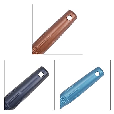 Set of 5 Portable Easy Clean Rotating Brush - 2 Navy, 2 Blue and 1 Brown (9.85x2.76)