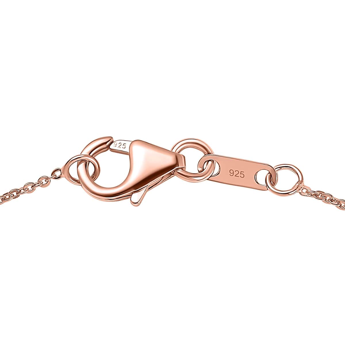 Premium Pink Morganite and Moissanite Pendant Necklace 20 Inches in 18K Vermeil Rose Gold Over Sterling Silver 1.10 ctw image number 5