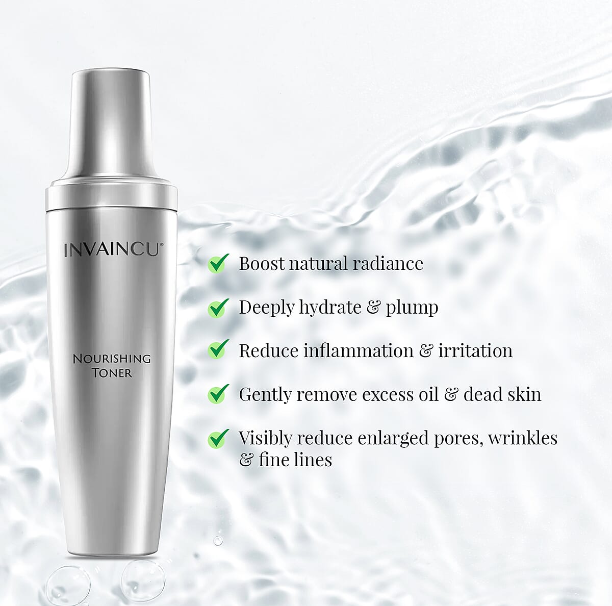 Invaincu Pure Glow Essentials Duo - Probiotic Nourishing Cleansing Gel 120ml and Purifying Toner 120ml image number 2