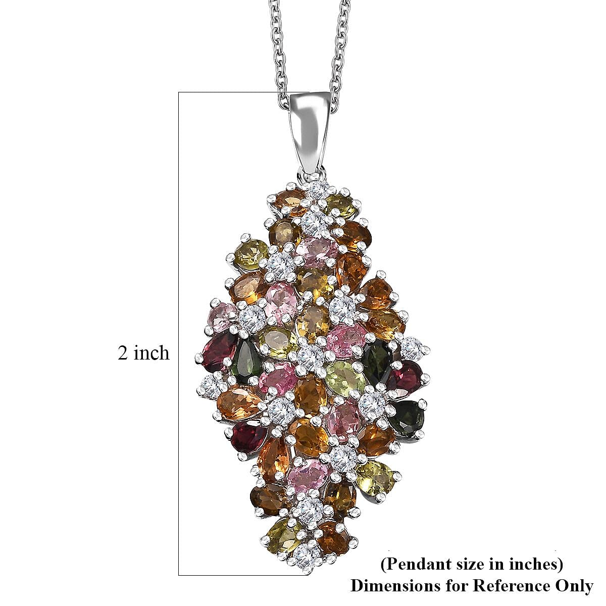 Buy Multi-Tourmaline and Moissanite 7.25 ctw Bunch of Flower