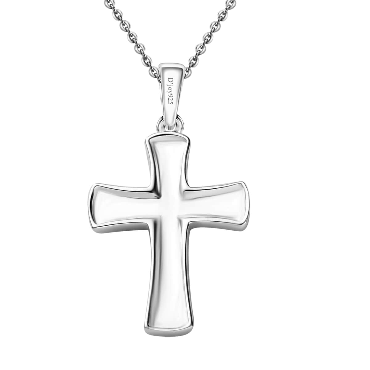 Cross Pendant in Sterling Silver 2.40 Grams with Stainless Steel Necklace 20 Inches image number 4