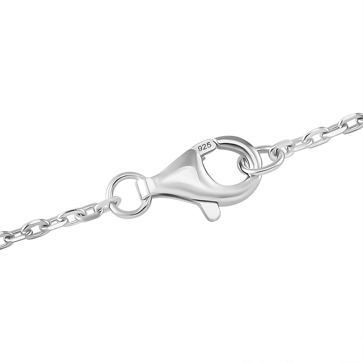 Simulated White and Red Color Diamond Heart Shape Pendant Necklace in Rhodium Over Sterling Silver (20 Inches) 0.90 ctw image number 5