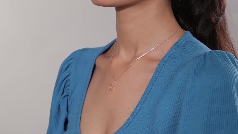 Premium Marropino Morganite and Diamond 0.90 ctw Ballerina Pendant Necklace in 18K Vermeil Rose Gold Over Sterling Silver 20 Inches