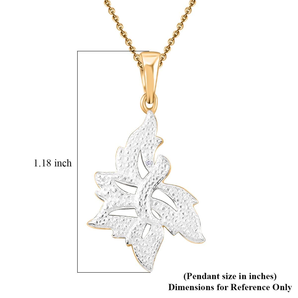 Karis Diamond Accent Pendant in Platinum Bond with Stainless Steel Necklace 20 Inches image number 5