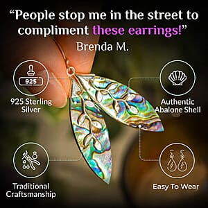 Set of 2 Abalone Shell Earrings in Sterling Silver