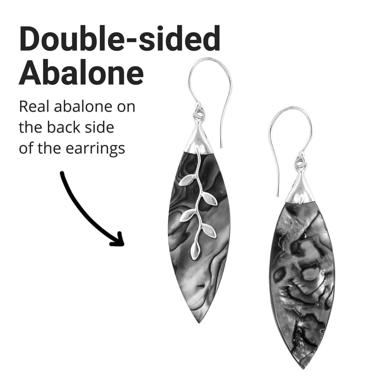 Set of 2 Abalone Shell Earrings in Sterling Silver image number 4