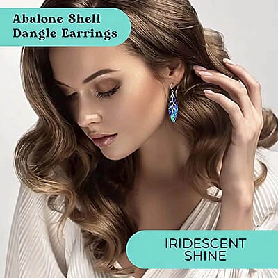 Set of 2 Abalone Shell Earrings in Sterling Silver