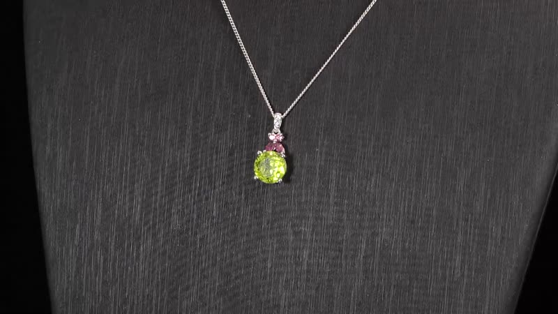 Hebei Peridot and Multi Gemstone 3.35 ctw Flutter Wing Pendant Necklace in Rhodium Over Sterling Silver 18 Inches