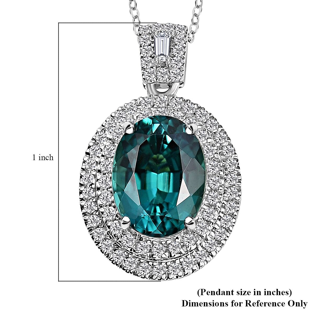 Certified & Appraised Rhapsody AAAA Lagoon Tourmaline and E-F VS Diamond 4.09 ctw Pendant Necklace in 950 Platinum 18 Inches image number 5