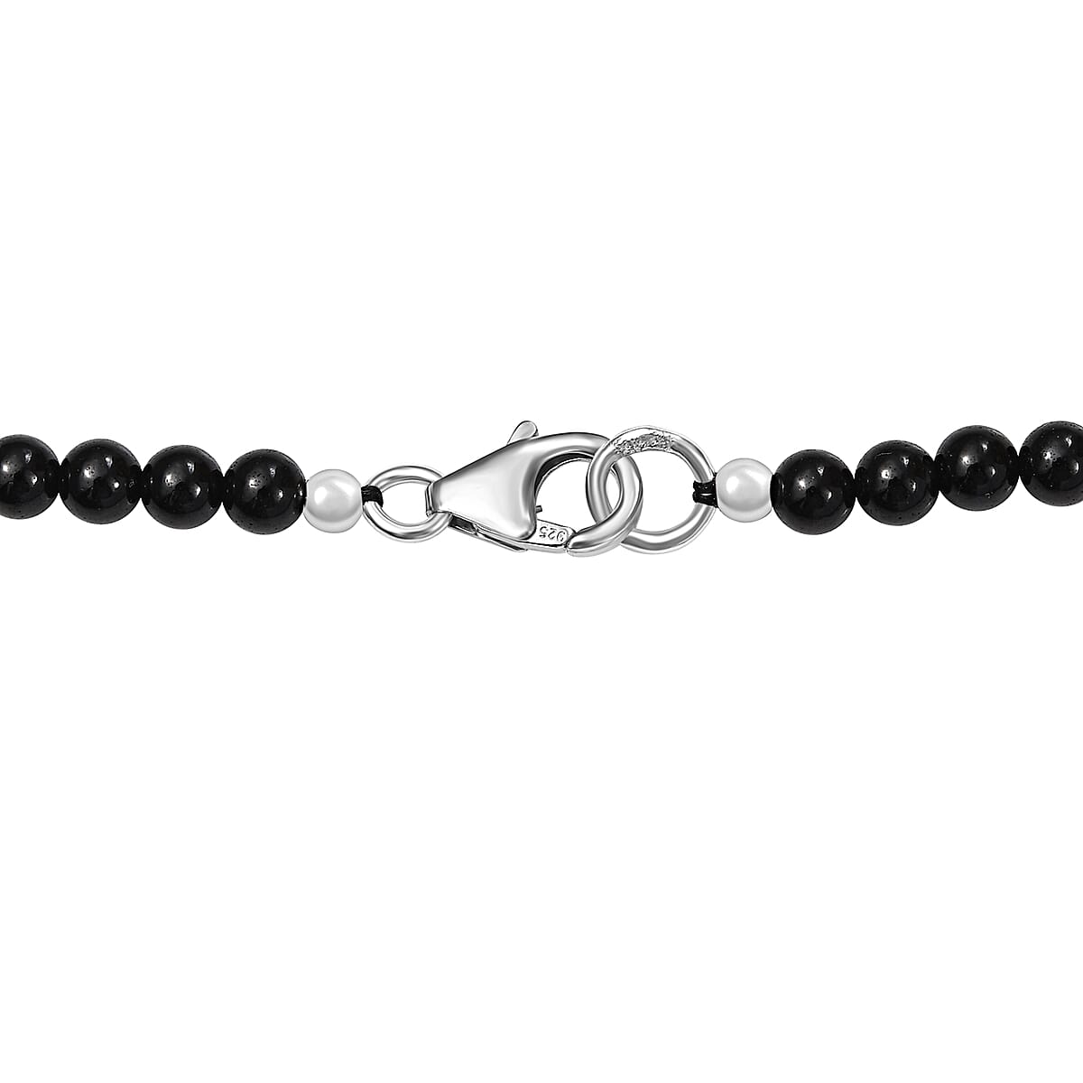Thai Black Spinel 109.60 ctw Phoenix Pendant with Beaded Necklace 20 Inches in 18K Vermeil YG and Rhodium Over Sterling Silver  image number 4