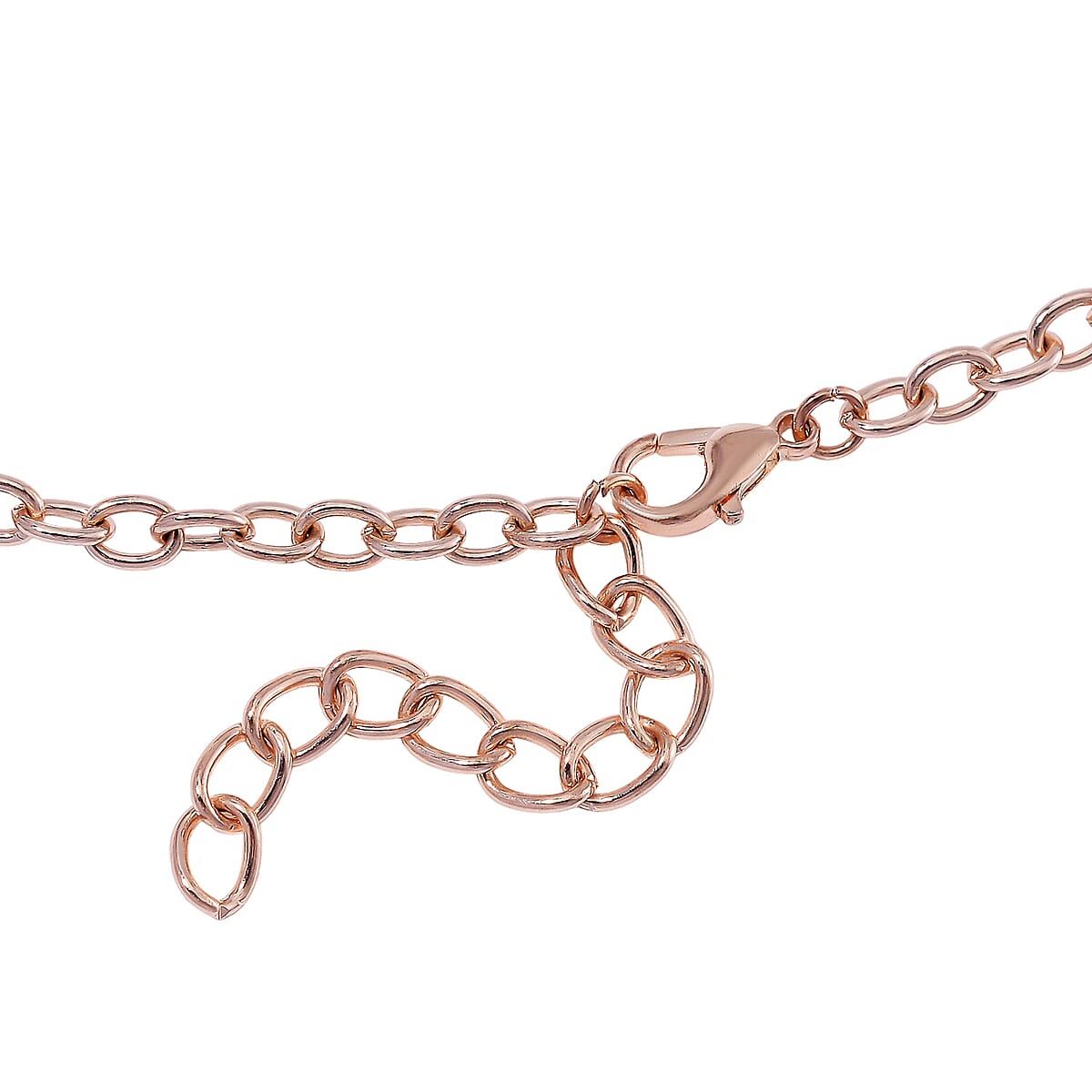 Rhodochrosite 330.00 ctw and Pink Austrian Crystal Earrings and Necklace 20-22 Inches in Rosetone image number 3