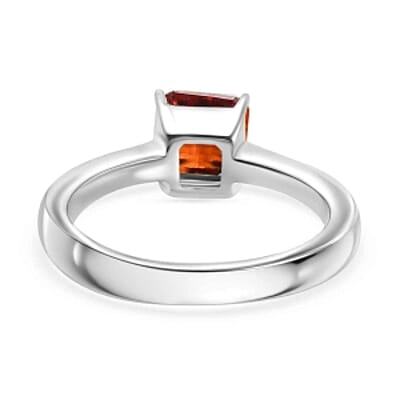 Simulated Red Diamond Ring (Size 11.5), 3.40 ctw Earrings and Pendant Necklace (20 Inches) in Stainless Steel