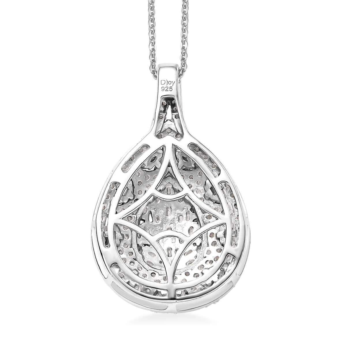 White Diamond 1.00 ctw Pendant Necklace in Rhodium Over Sterling Silver 20 Inches image number 4