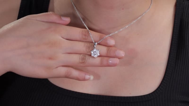 White Zircon Pendant Necklace (20 Inches) in Stainless Steel 2.50 ctw