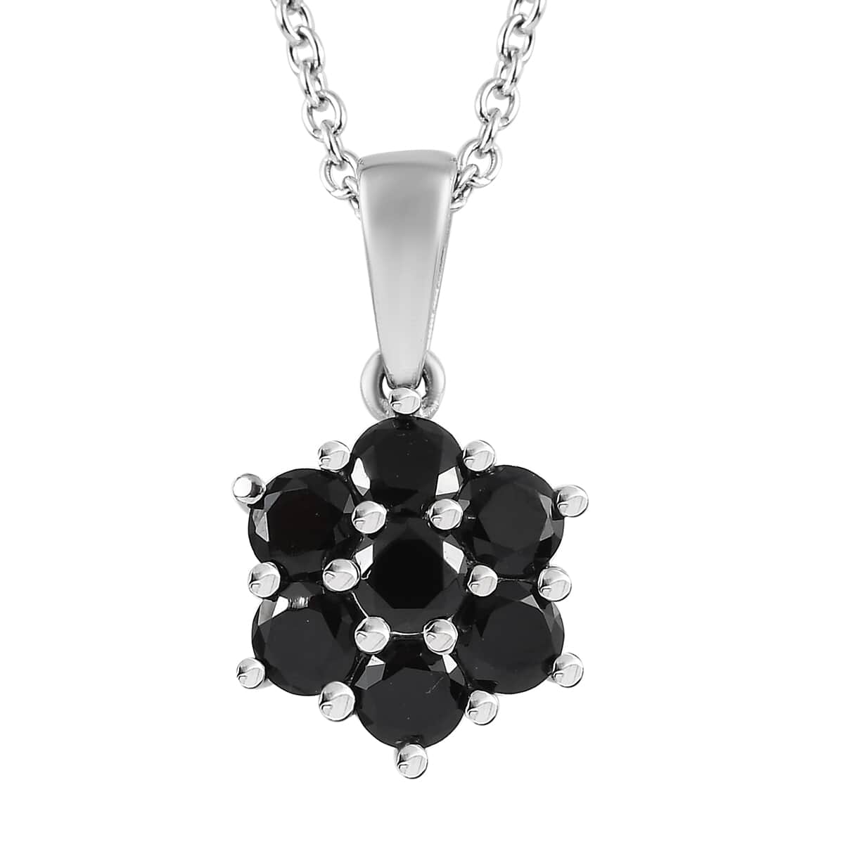 White Zircon Pendant Necklace (20 Inches) in Stainless Steel 2.50 ctw image number 0