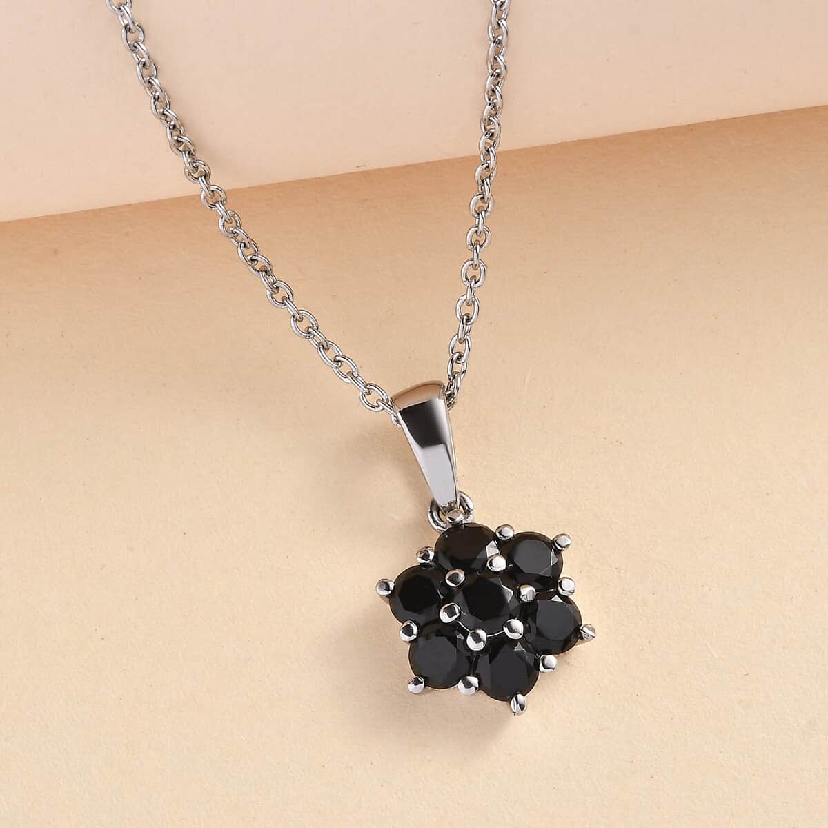 White Zircon Pendant Necklace (20 Inches) in Stainless Steel 2.50 ctw image number 1