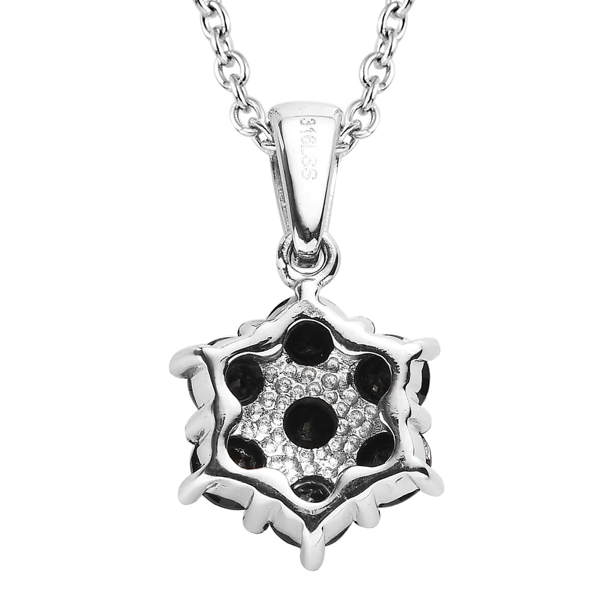 White Zircon Pendant Necklace (20 Inches) in Stainless Steel 2.50 ctw image number 4